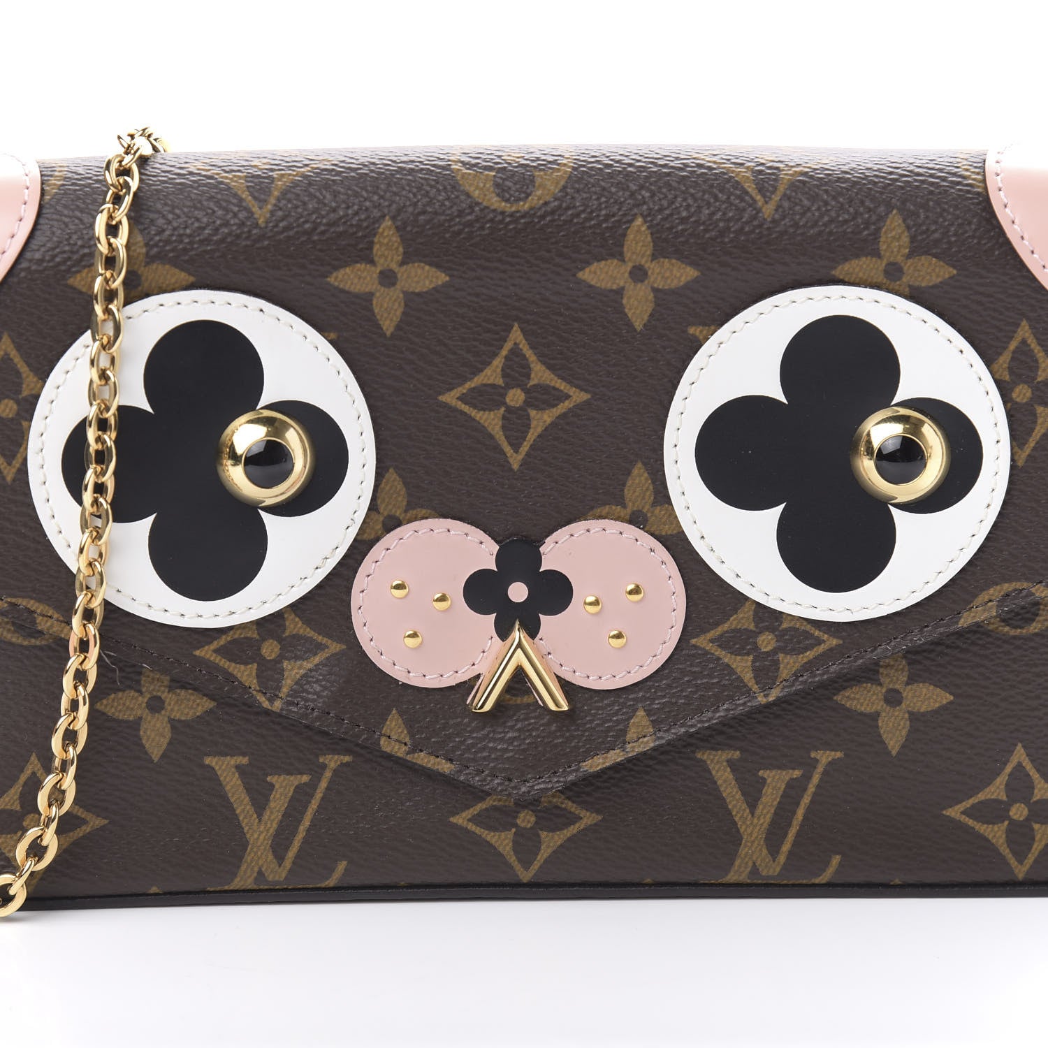 Louis Vuitton Monogram Valentine Dog Pochette Felicie Chain Wallet 10 of 12