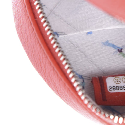 Chanel Goatskin Round Clutch With Chain Red 8 of 10