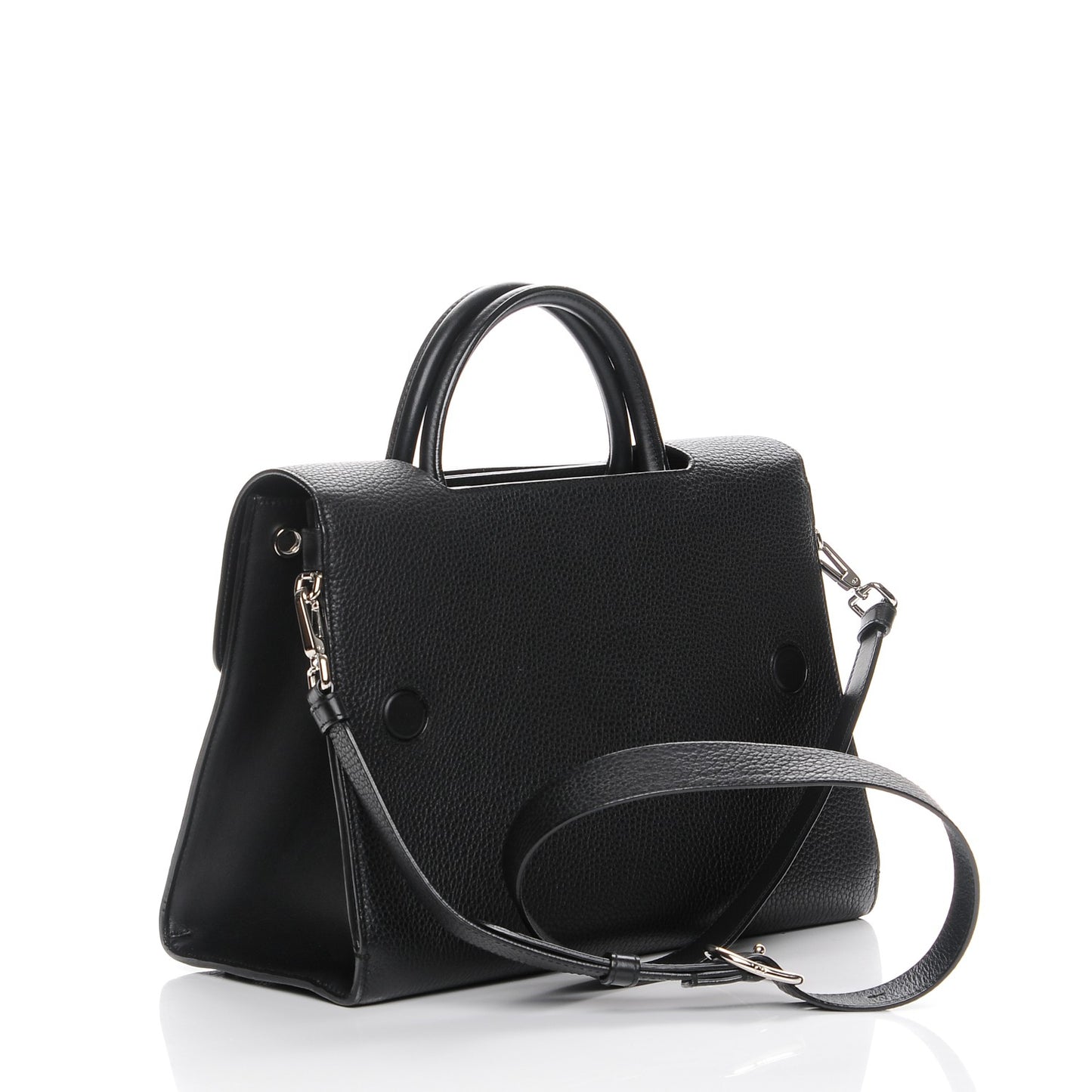 Grained Calfskin Medium Diorever Flap Black