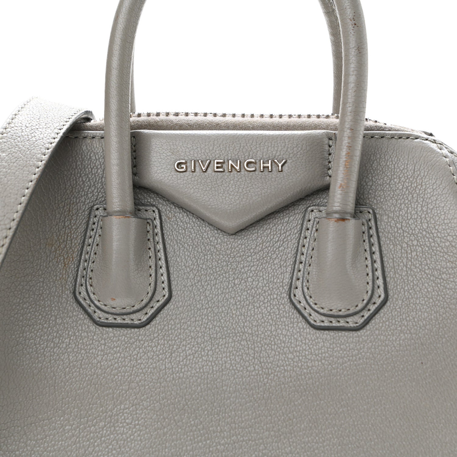 Givenchy Sugar Goatskin Mini Antigona Pearl Grey 8 of 19