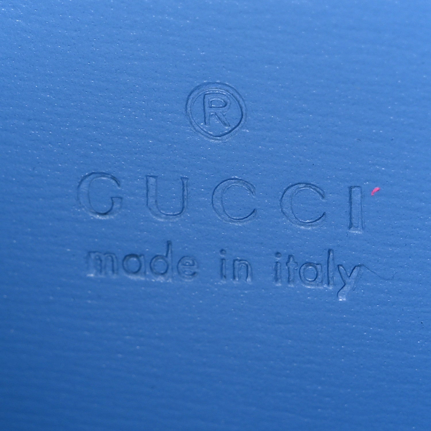 Gucci GG Monogram Scratch Lux Calfskin Mini Luce Shoulder Bag Blue 6 of 11