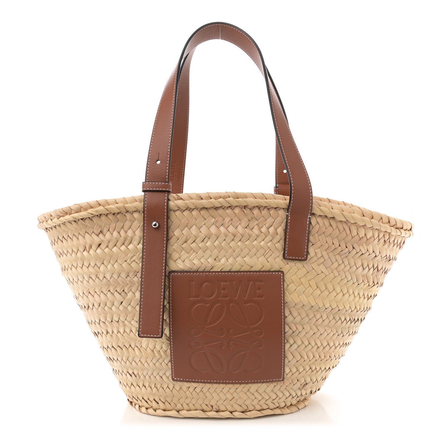 Loewe Raffia Basket Tote Bag Natural Tan 1 of 10