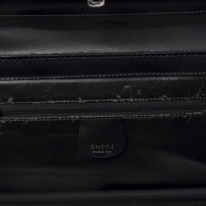 Gucci Patent Calfskin Bamboo Cosmetic Case Black 9 of 13