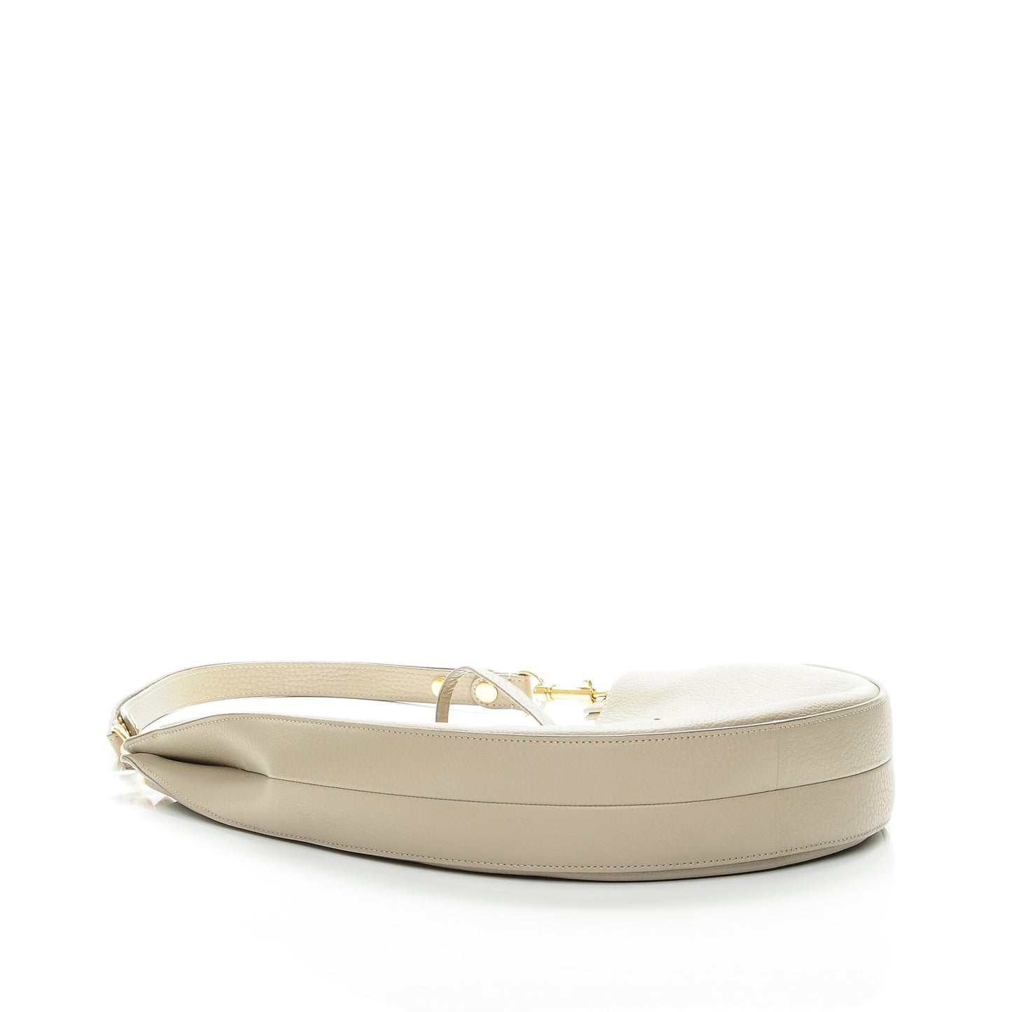 Crisped Calfskin Medium Hobo Light Taupe