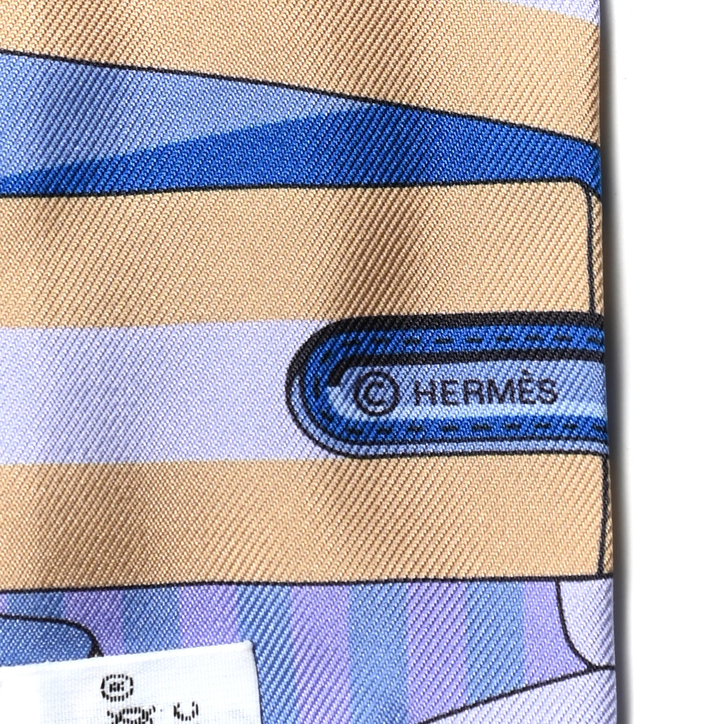 Silk Sangles Twilly Lavande Beige Bleu