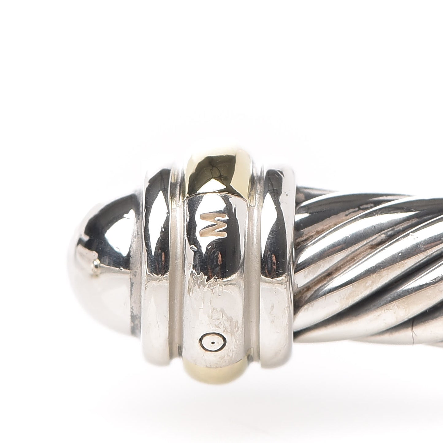 Sterling Silver 18K Yellow Gold 4mm Cable Classics Bracelet