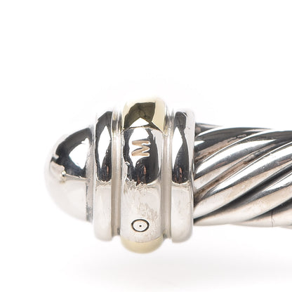 David Yurman Sterling Silver 18K Yellow Gold 4mm Cable Classics Bracelet 5 of 5