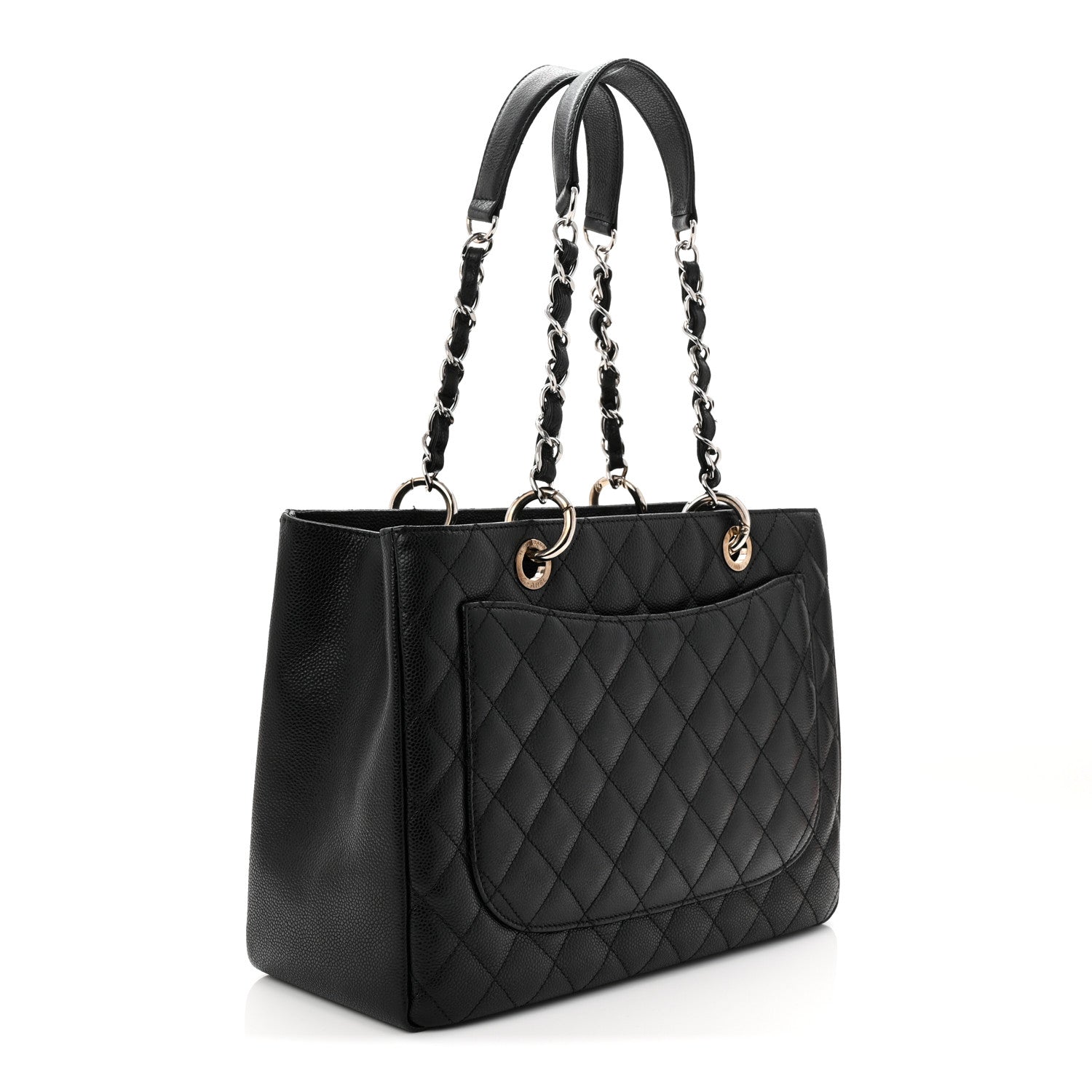 Chanel Caviar Quilted Grand Shopping Tote GST Black 3 of 10