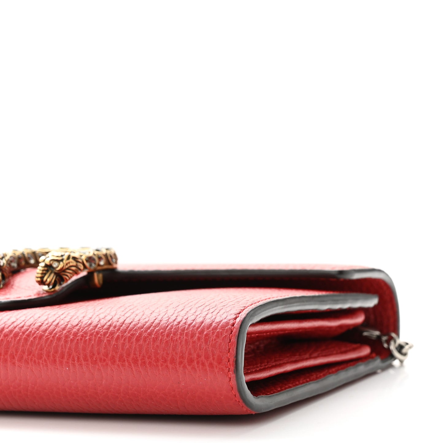 Calfskin Mini Dionysus Chain Wallet Hibiscus Red