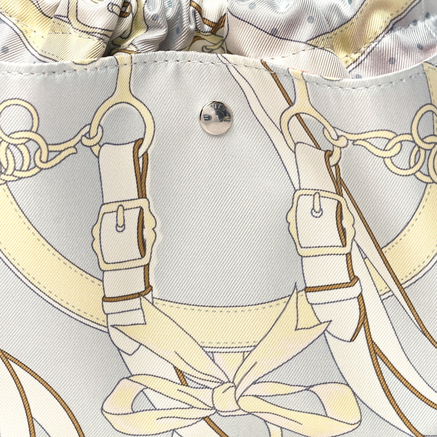 Silk Barenia Promenade du Matin Bandana 20 Bag Insert PM Gris Platine Jaune Milton Fauve