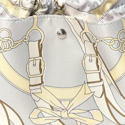 Hermes Silk Barenia Promenade du Matin Bandana 20 Bag Insert PM Gris Platine Jaune Milton Fauve 9 of 12