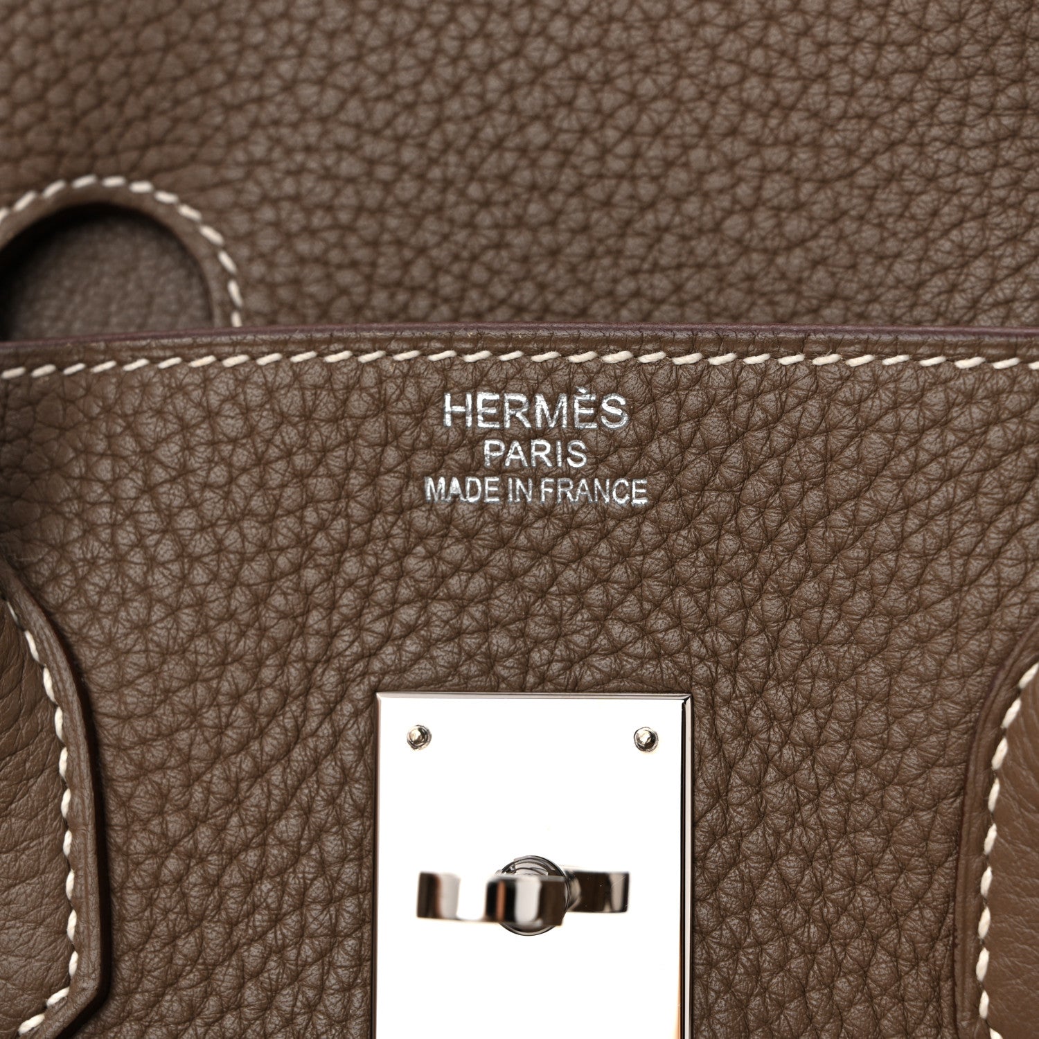 Hermes Taurillon Clemence Birkin 35 Etoupe 6 of 11