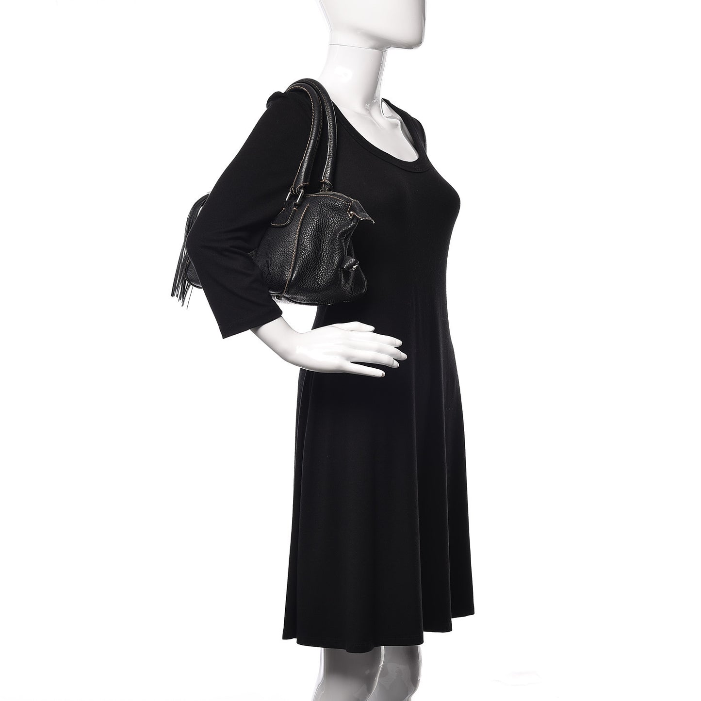 Calfskin Tassel Bowler Black