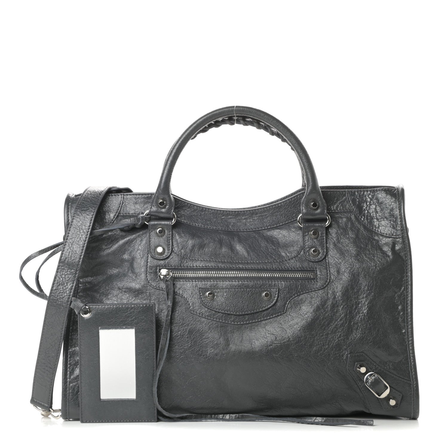 Balenciaga Agneau Classic Silver Hardware City Gris Fossile 1 of 10