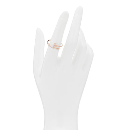 Cartier 18K Pink Gold Diamond Juste Un Clou Paved Ring 54 7 2 of 5