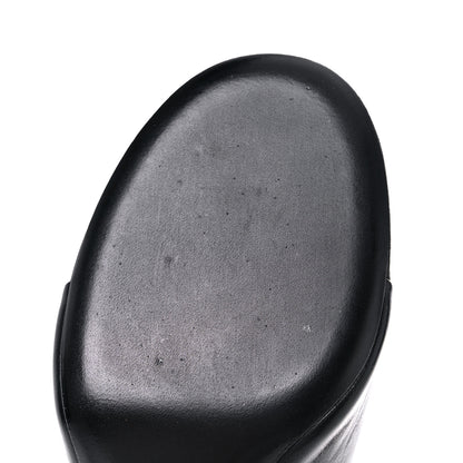 Balenciaga Shiny Sheepskin Oval 90mm Mule Pump 39 Black White 9 of 13