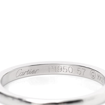 Cartier Platinum 2mm Ballerine Wedding Band Ring 57 8 4 of 5