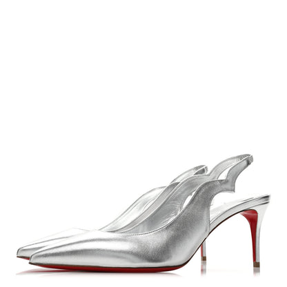 Christian Louboutin Metallic Nappa Hot Chick Slingback 70 Pumps 40 Silver 3 of 8