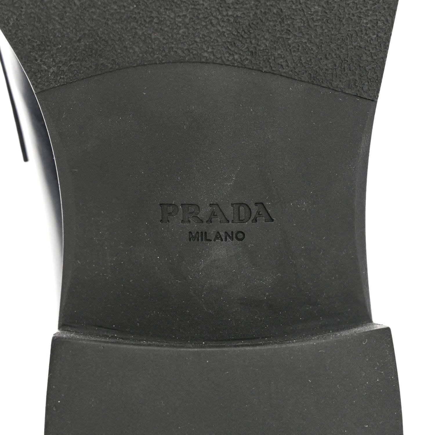 Prada Spazzolato Metal Triangle Logo Mens 35mm Loafers 8 Black 8 of 8