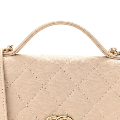 Chanel Caviar Quilted Small Business Affinity Flap Beige 8 of 12