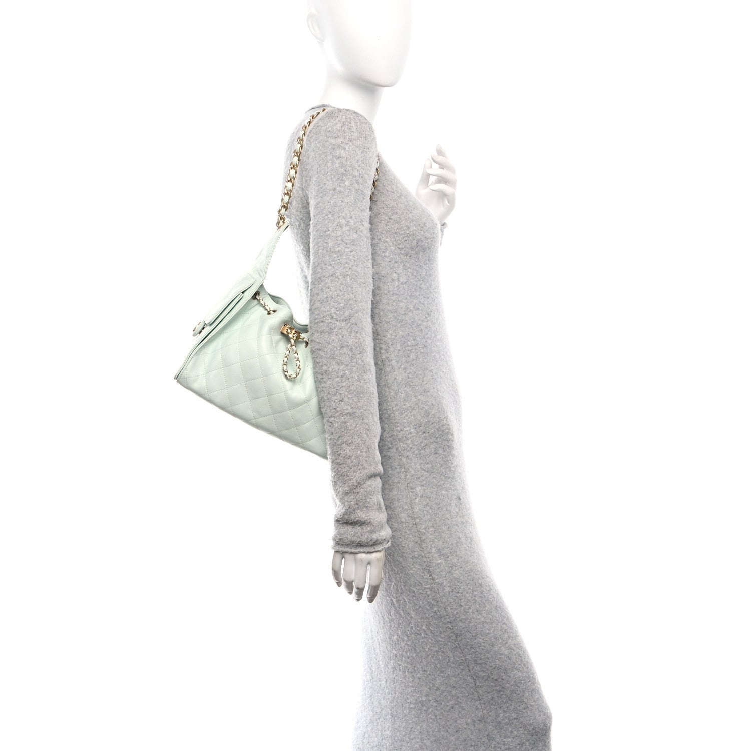 Chanel Caviar Quilted Small Chanel 25 Handbag Light Green 2 of 10