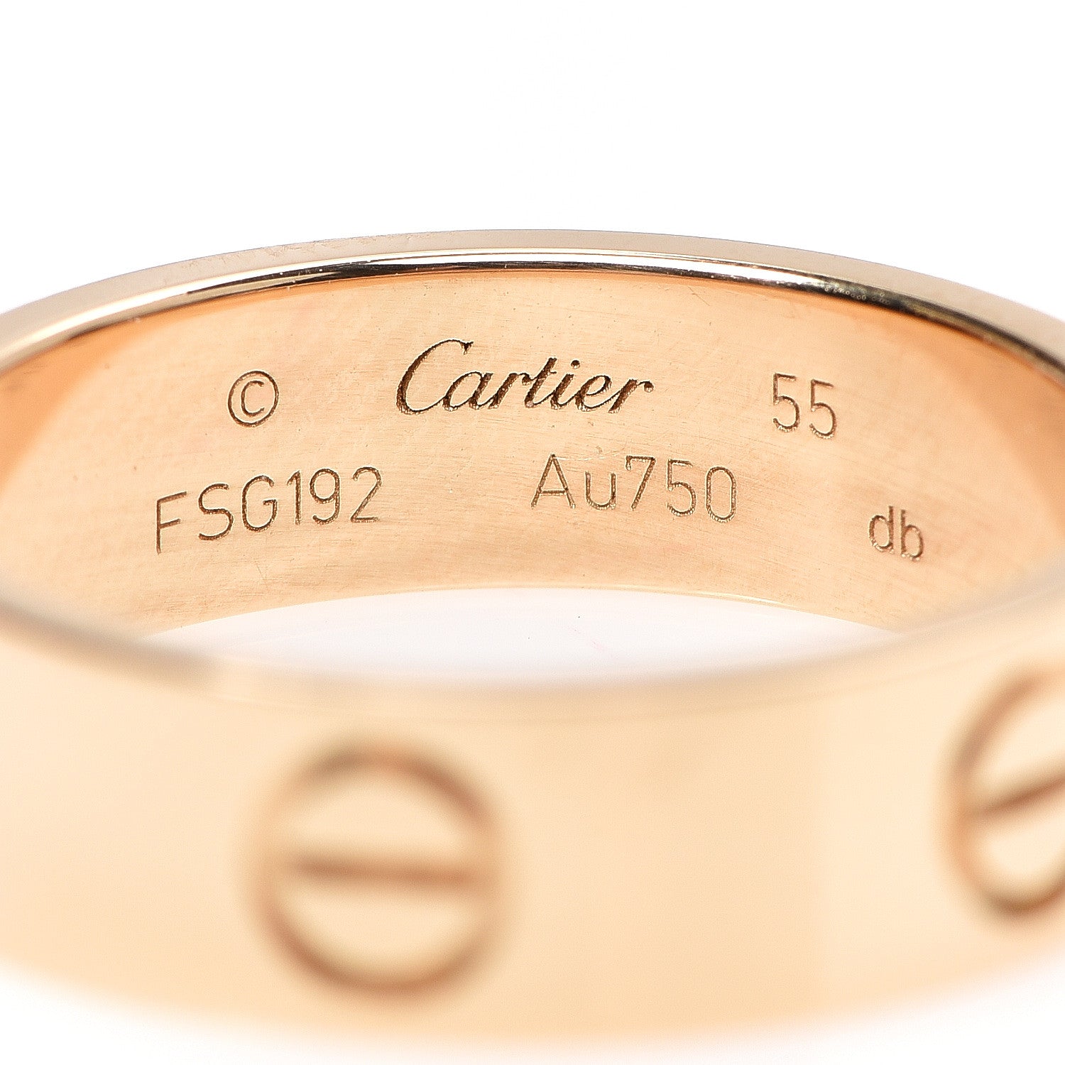 Cartier 18K Yellow Gold 5.5mm LOVE Ring 55 7.25 3 of 4