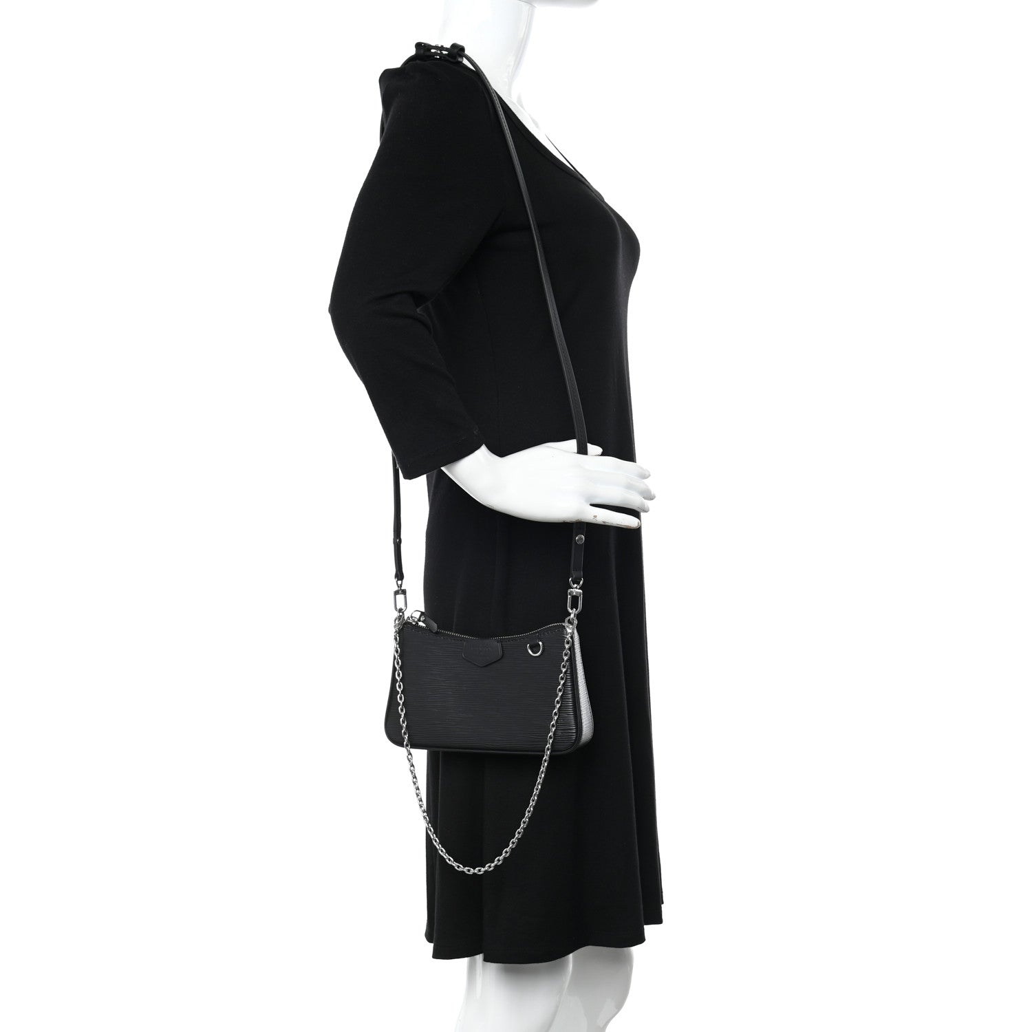 Louis Vuitton Epi Easy Pouch On Strap Black 2 of 9