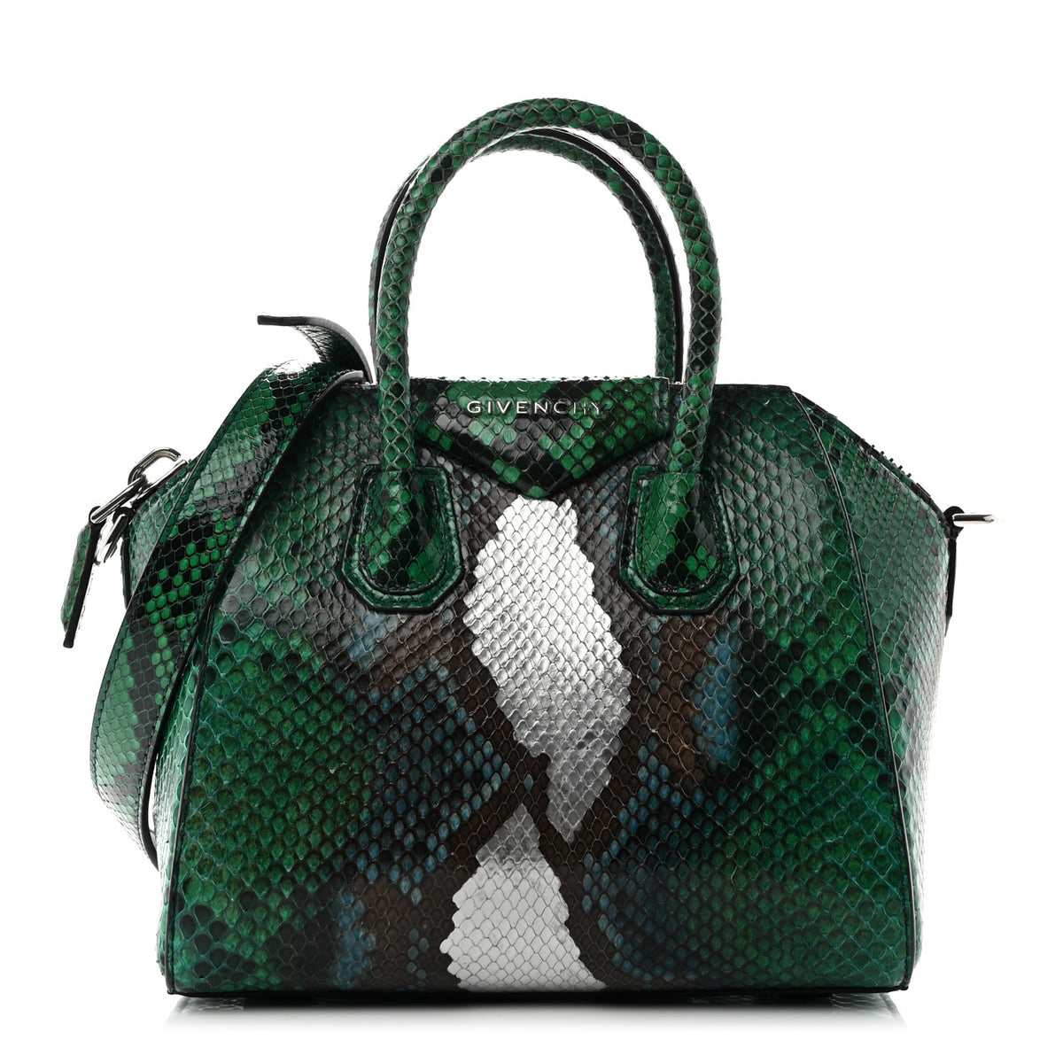 Givenchy Snakeskin Mini Antigona Green Multicolor 1 of 10