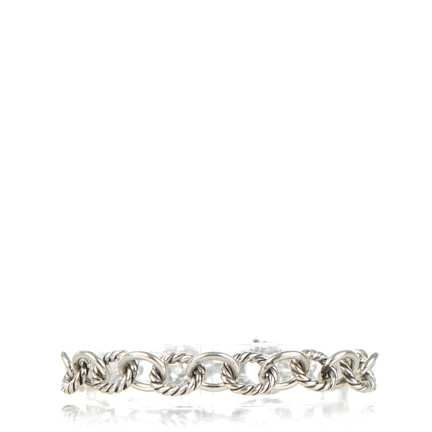 David Yurman Sterling Silver 10mm Medium Oval Link Bracelet 1 of 6