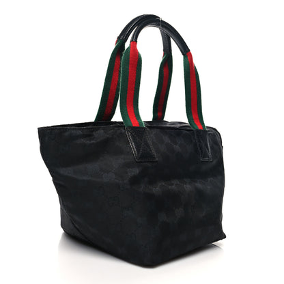 Gucci GG Monogram Small Web Handle Bucket Tote Black 3 of 12