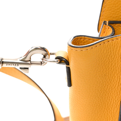 Celine Drummed Calfskin Nano Luggage Ocre 12 of 12