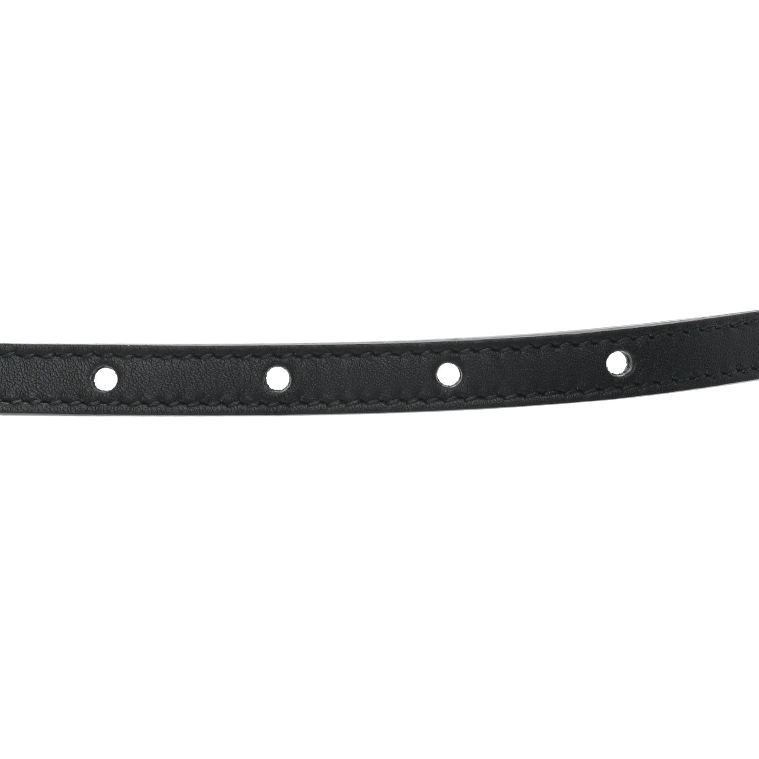 Gucci Calfskin Crystal Tiger Head Buckle Thin Belt 85 34 Black 4 of 4