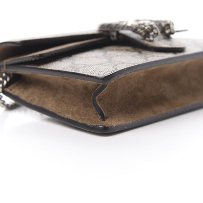 Gucci GG Supreme Monogram Super Mini Dionysus Shoulder Bag Taupe 8 of 12