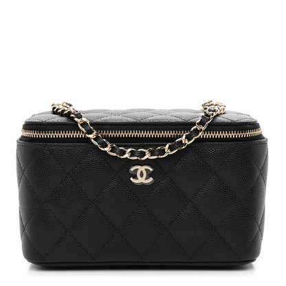 Chanel Caviar Quilted Small Vanity Case With Chain Black 1 of 11