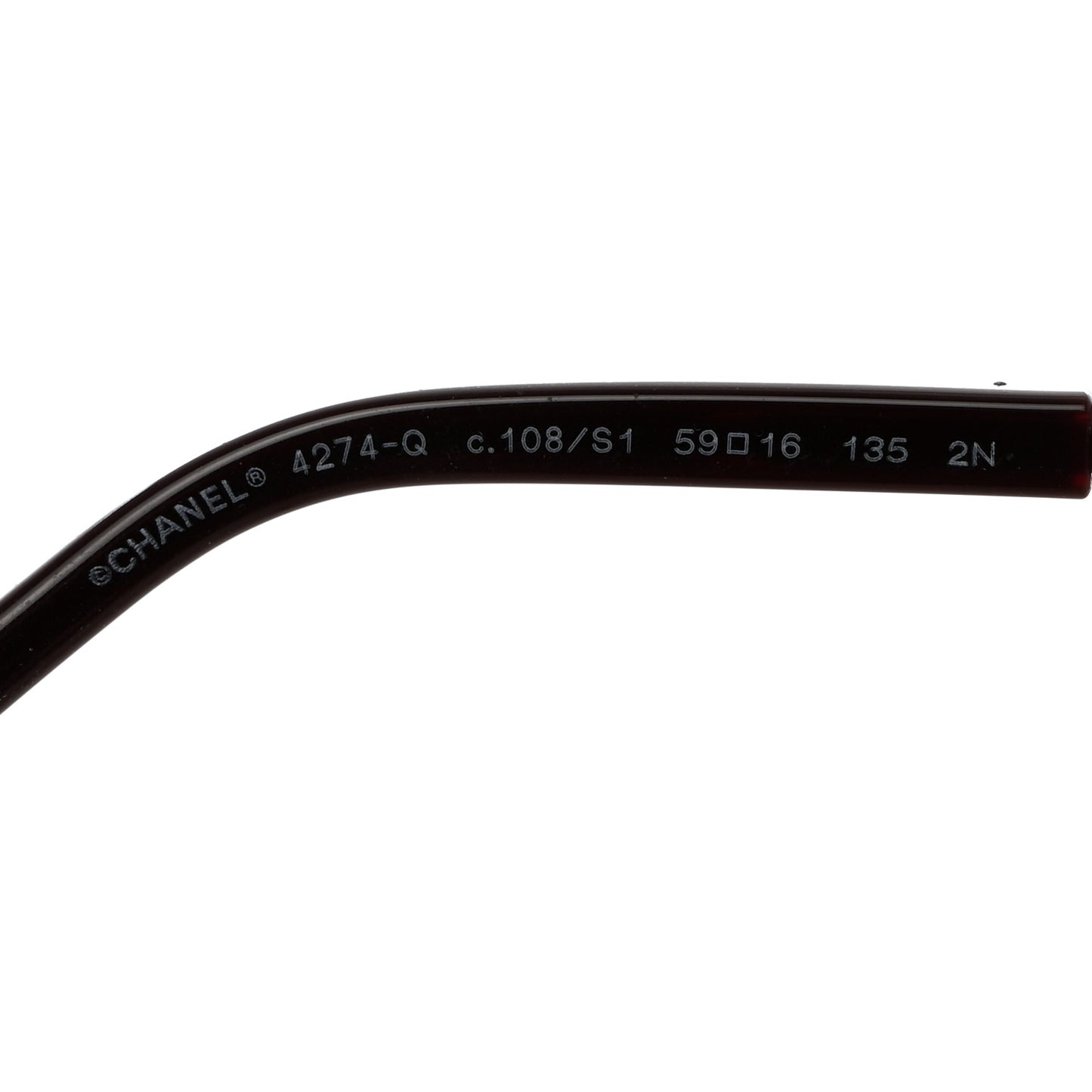 Metal Square Frame Chain Sunglasses 4274-Q Purple