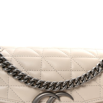 Gucci Calfskin Matelasse Aria Small GG Marmont Shoulder Bag Mystic White 8 of 10