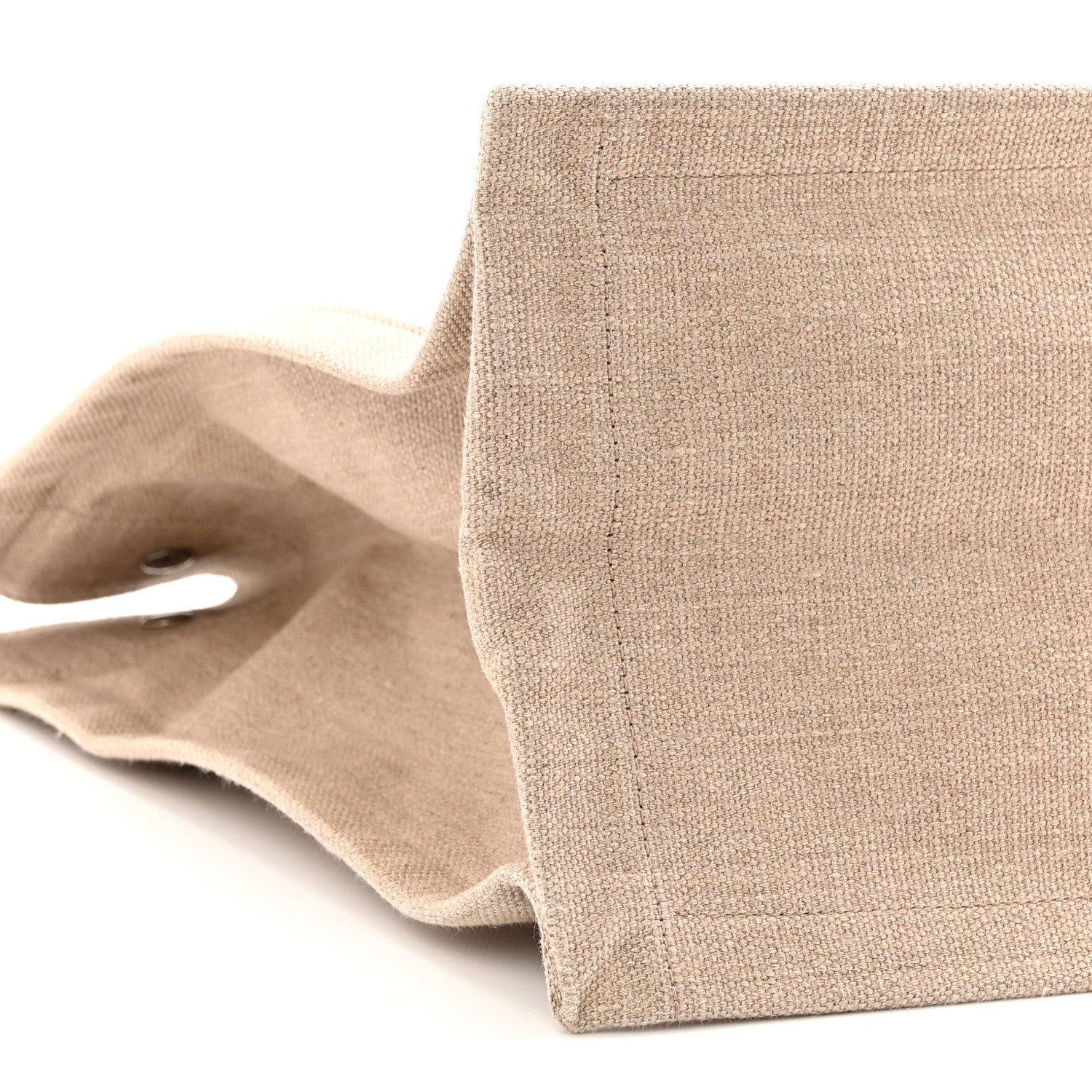 Saint Laurent Linen Calfskin Rive Gauche Tote Greggio Natural 9 of 10