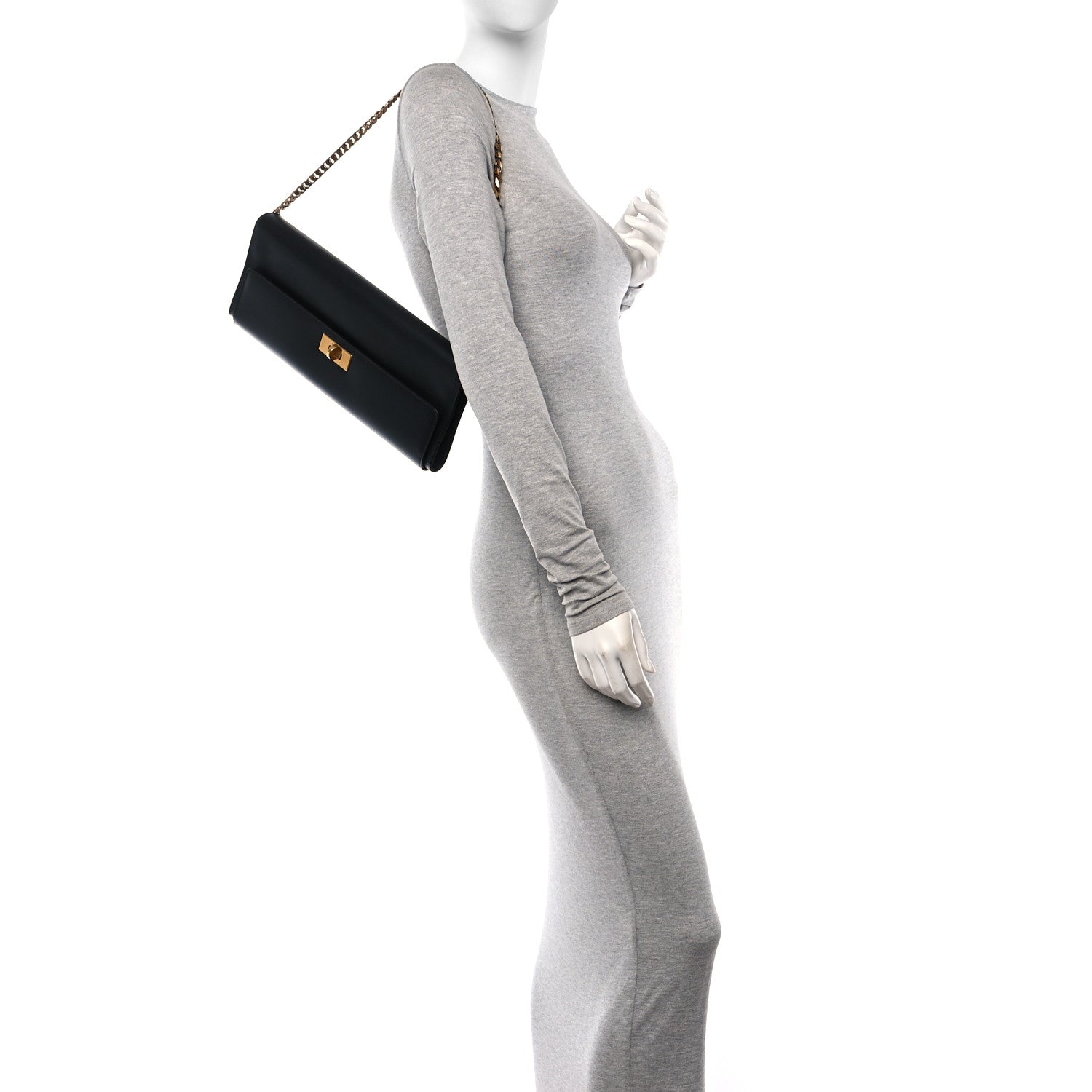 Balenciaga Smooth Calfskin Money Elongate Clutch Black 3 of 14