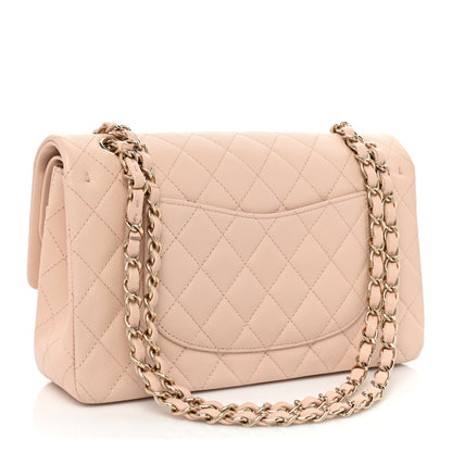 Chanel Caviar Quilted Medium Double Flap Light Beige 3 of 13