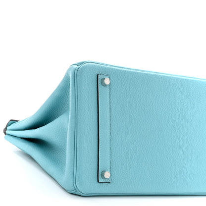 Hermes Taurillon Clemence BIRKIN 35 Bleu Atoll 9 of 10