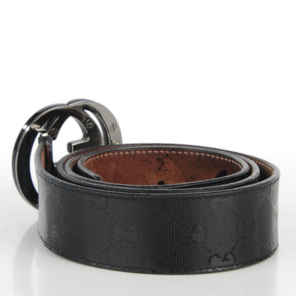 Gucci Imprime Monogram Interlocking G Belt 90 36 Black 3 of 7