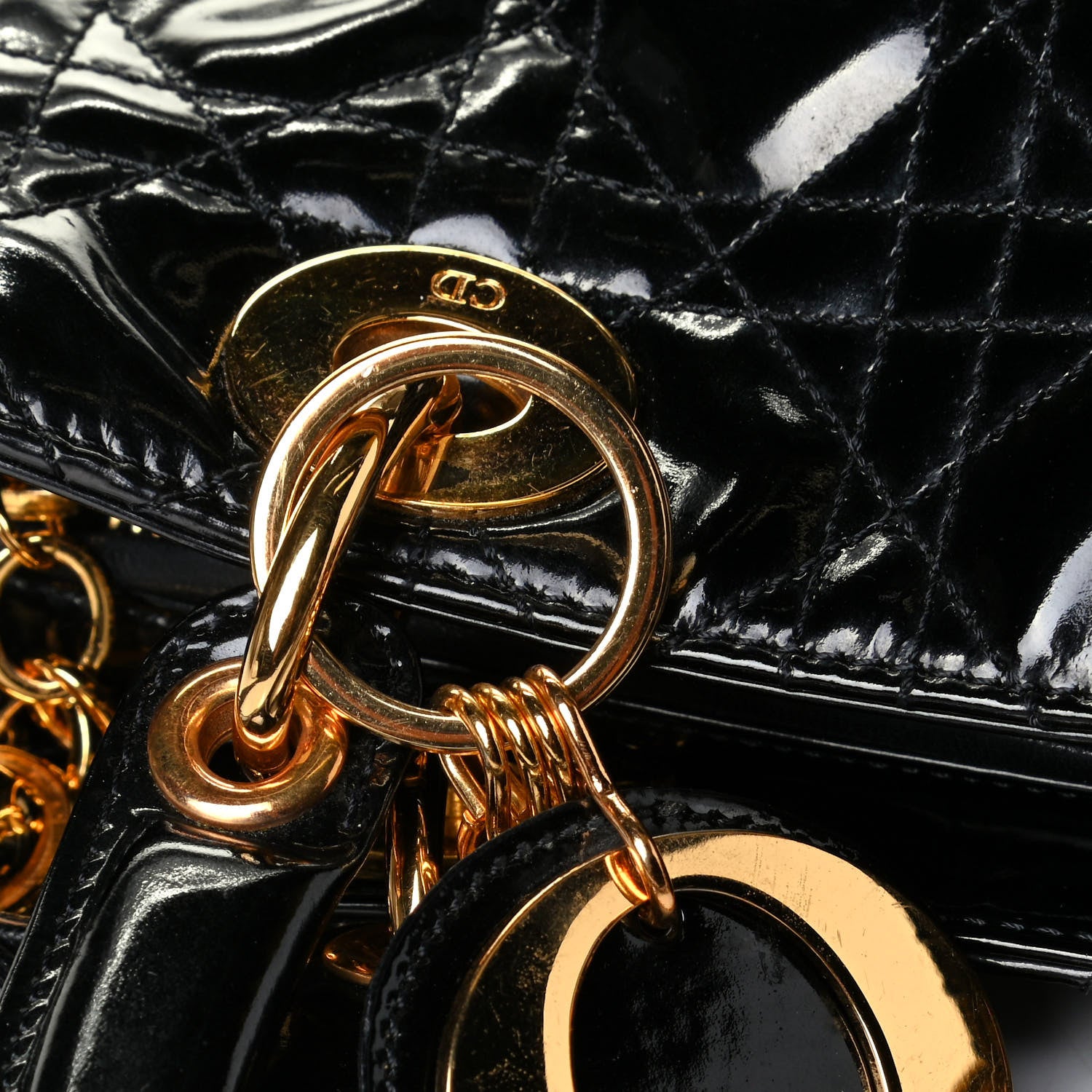 Christian Dior Patent Cannage Medium Lady Dior Black 6 of 6