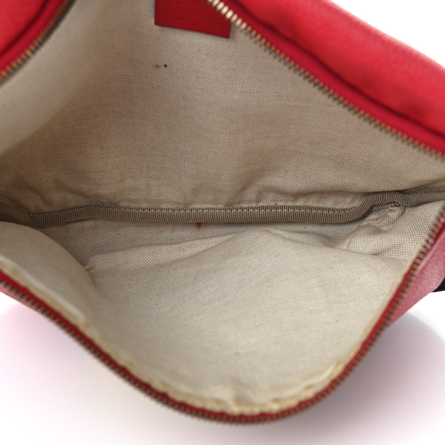 Grained Calfskin Logo Belt Bag Hibiscus Red