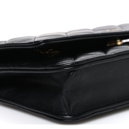 Chanel Lambskin Quilted Wallet On Chain WOC Black 10 of 11