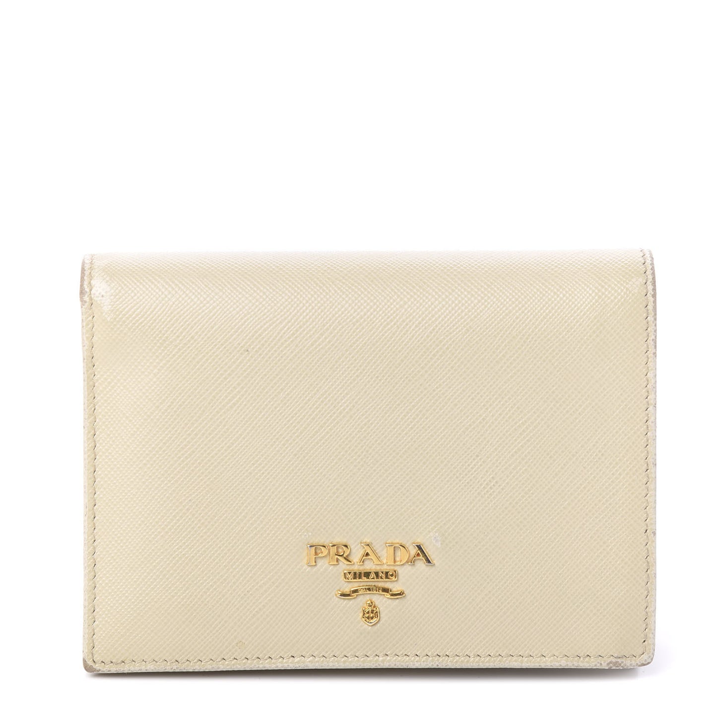 Saffiano Metal Bi-Fold Wallet Cera