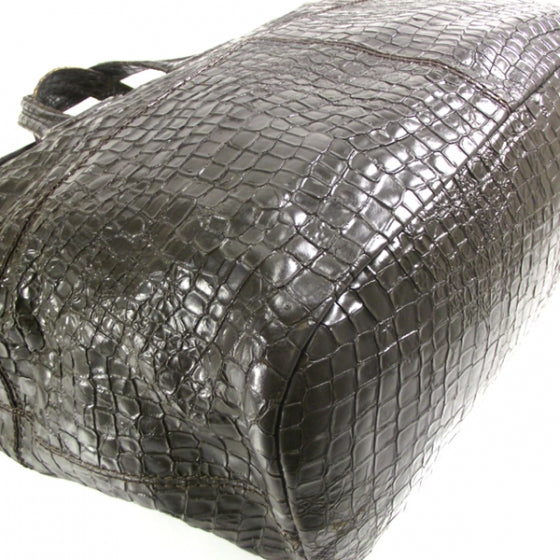 Givenchy Calfskin Crocodile Embossed Nightingale Dark Brown 5 of 10