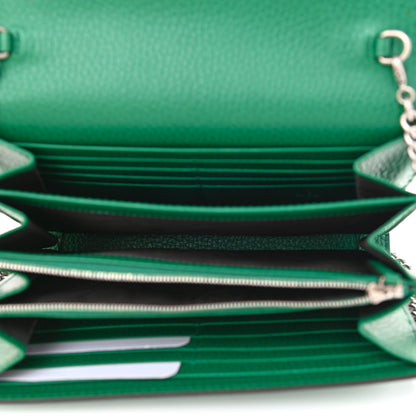 Gucci Calfskin Mini Dionysus Chain Wallet Emerald 5 of 8