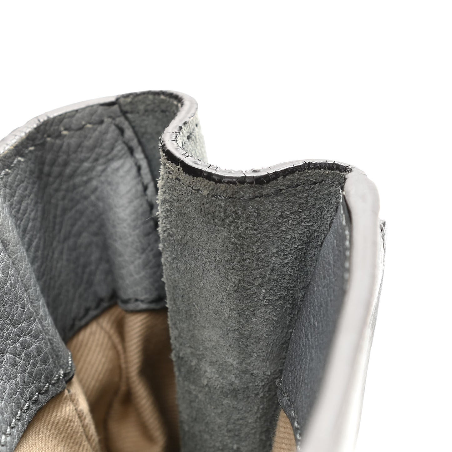Suede Calfskin Small Faye Backpack Washed Blue