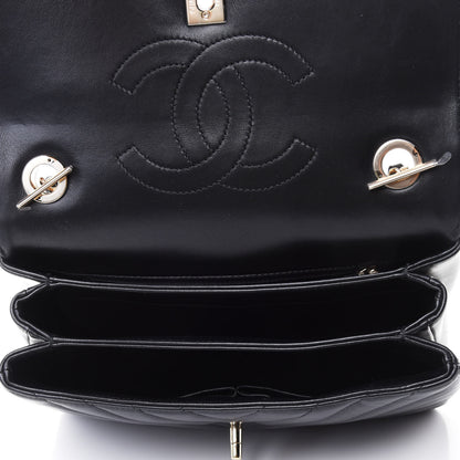 Chanel Lambskin Chevron Quilted Small Trendy CC Dual Handle Flap Bag Black 4 of 4