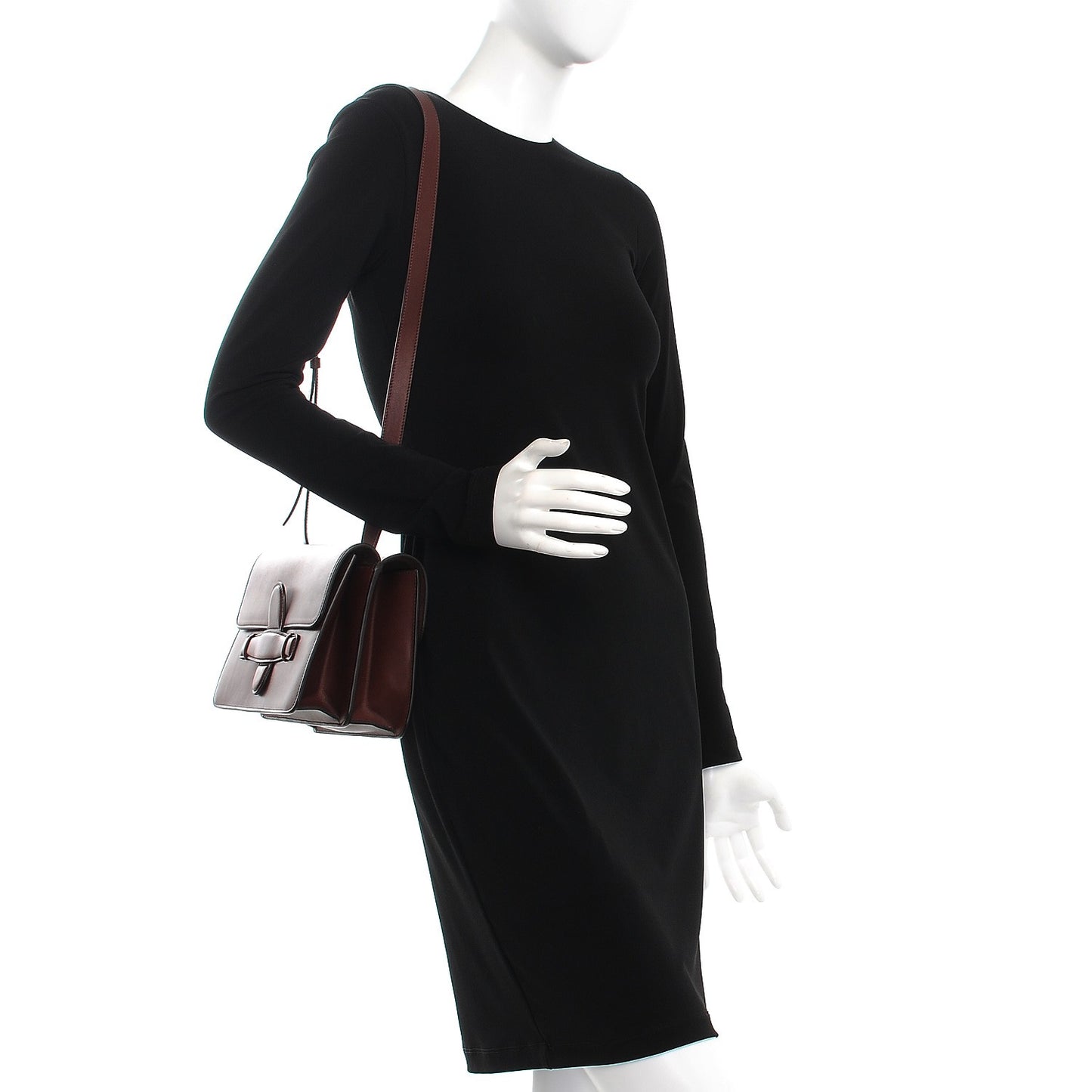 Natural Calfskin Medium Symmetrical Bag Burgundy